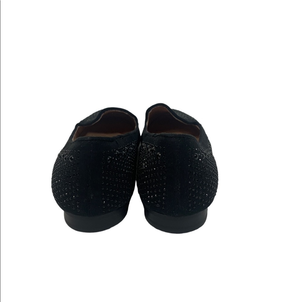 - ALDO Black Jeweled Rhinestone Loafers Slip-on Flats Shoes - Picture 9 of 10